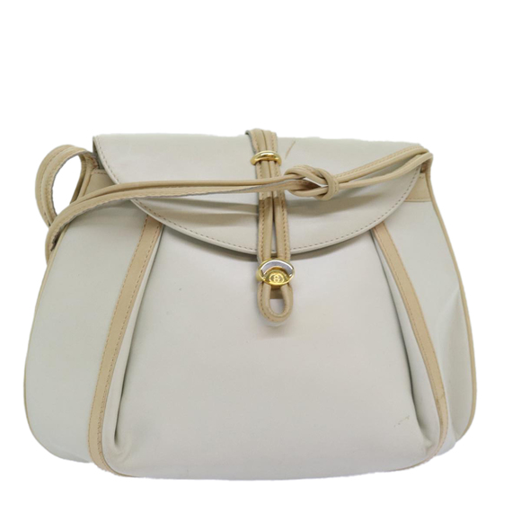 GUCCI Shoulder Bag Leather Beige Auth ep4257 - Picture 1 of 16